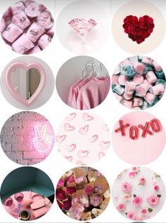 pink and red valentine's day collage