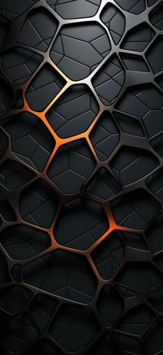 an abstract black and orange background