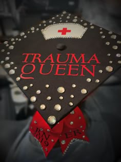 Er Nursing Graduation Cap, Er Nurse Cap Decoration, Er Nurse Grad Cap, Paramedic Graduation Cap, Sonography Graduation Cap, Emt Graduation Caps, Emergency Room Nurse Graduation Cap