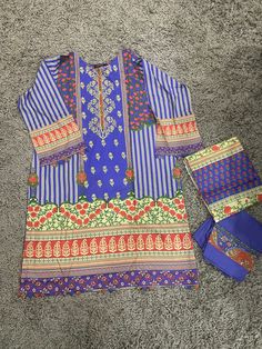 Fabric: cotton Brand: Binsaeed 3 pc Embroidered shirt Printed duptta Plain trouser Pakistani Cotton Suits, Shalwar Suit, Three Piece Suit, Embroidered Shirt, Fabric Cotton, Semi Formal, Printed Shirts, Ready To Wear, Trousers