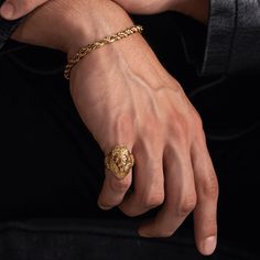 Men Gold Accessories, Lion Rings For Men Gold, Mens Jewelry Rings Gold, Golden Rings For Men, Men Gold Rings, Mens Jewelry Rings, Men Gold Ring, Jewelry Rings Gold, Gold Finger Rings