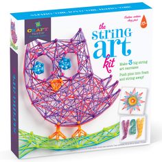 the string art kit includes an owl