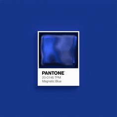 an advertisement for pantone's color of the year 2013 - 17 blue is shown