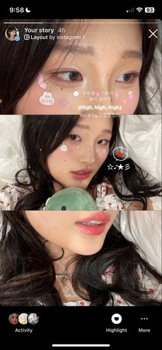 Ig Story Ideas For Many Pictures, Sticker On Face Aesthetic, Natural Face Quotes Instagram, Close Up Faces Aesthetic, Sticker Face Aesthetic, Aesthetic Insta Ideas, Aesthetic Insta Story Idea, Eye Selfie Aesthetic