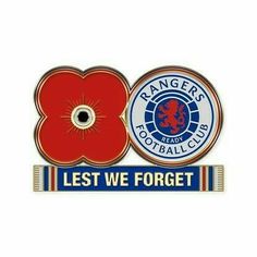 the logo for rangers football club, with an image of a red poppy on it