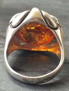 Amber Ring set with a Natural Amber in the highest quality & color sourced from Russia in a very large size. Vintage Ring design made of Solid 925 Sterling Silver ☞ only Solid Pure Silver - made to last. Matching Earrings: www.etsy.com/uk/listing/621946652 Taurus Birthstone (April - May) Genuine & Natural Stone . ⌛Last Ring left ⌛ ☞ Choose your size ☞ I resize (before shipping) for FREE to Any size* Details : ♥ Each item comes in a cute GIFT BOX ✓ ♥ GUARANTEE on the materials ✓ ♥ Natural Amber i Taurus Birthstone, Emerald Ring Vintage, Rings Antique, Yellow Gemstones, Amber Earrings, Amber Ring, Real Jewelry, Natural Amber, Baltic Sea