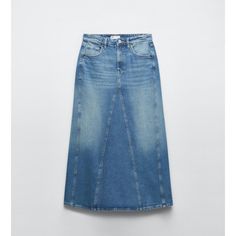 Nwt Zara Denim Skirt Maxi Length No Slits Size Medium Blogger Fave Denim Maxi Skirt Any Questions Feel Free To Ask Long Blue Skirts, Zara Denim Skirt, Gonna In Tulle, Tulle Maxi Skirt, Long Denim Skirt, Buy Skirts, Denim Skirt Women, Long Skirts For Women, Zara Skirts