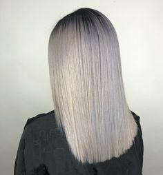 Icy Blonde Balayage Dark Roots Long Straight Hair, Ash Blonde Balayage Straight Hair, Silver Balayage Straight Hair, Asian Blonde Hair, Long Straight Grey Hair, Long Straight White Hair, Asian Blonde, Silver Balayage, Ash Grey Hair