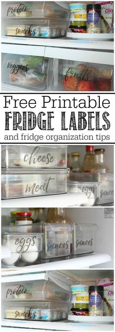 the fridge labels are labeled with free printables