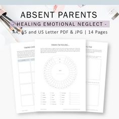 Absent Parents Therapy Bullet Journal Mental Health Healing | Etsy Therapy Bullet Journal, Absent Parent, Absent Parents, Bullet Journal Mental Health, Journal Mental Health, Be The Reason, Health Tracker, Health Journal, Self Care Routine