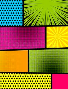 pop art background with different colors and patterns stock photo alamonce de colores