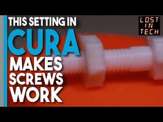 a screw with the words, this setting in cura makes screws work