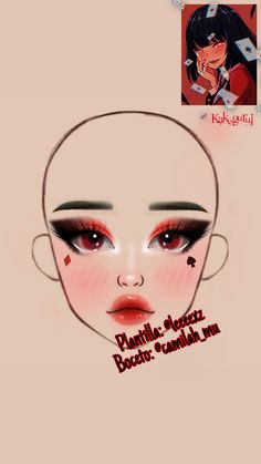 Cosplay Makeup Anime, Makeup Ideas Drawing, Halloweenský Makeup, Makeup Charts, Anime Eye Makeup, Makeup Drawing, Anime Makeup, Makeup Face Charts, Face Art Makeup