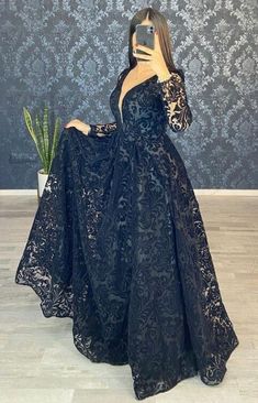 Prom Dresses Black Long, Long Sleeve Prom Dresses, Sleeve Prom Dresses, Prom Dresses Long Black, Girls Boutique Dresses, Stylish Gown, Stylish Kurtis Design, Evening Gowns With Sleeves, Prom Dresses Black