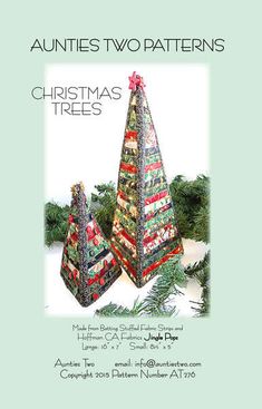 Christmas Trees Christmas Trees Pattern, Holiday Sewing, Fabric Christmas Trees, Quilted Ornaments, Holiday Quilts, Tree Quilt, Cool Christmas Trees, Holiday Fabric, Christmas Tree Pattern