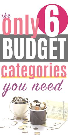 the only 6 budget categories you need