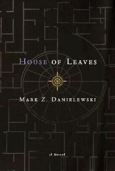 the cover of house of leaves by mark z danielski, with an abstract background