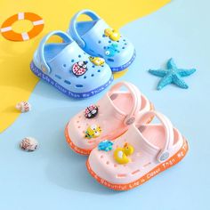 Introducing our Summer Kids Cartoon Waterproof Sandals. Keep your little one's feet dry while they play in style with these cute and durable sandals. Perfect for warm weather adventures. Estimated Delivery Time 14 Days-excluding weekends and holidays SPECIFICATIONS Upper Material: RUBBER /Outsole Material: RUBBER Classic and durable:This garden shoes use the high quality material can make sure the shoes odorless and durable.kids will love to play around in their exclusive slippers * Lightweight and Fun:These baby girl and baby boy shoes are comfortable, soft, lightweight, durable, easy to clean, breathable fast drying and waterproof.These are the perfect pair of walking shoes for babies when playing in the dirt or running around the playground * Easy On and Off:Whether your little one's dr Baby Walking Shoes, Kids Garden, Rainbow Shoes, Garden Shoes, Cartoon Shoes, Boy And Girl Cartoon, Outdoor Slippers, Kids Slippers, Baby Sandals