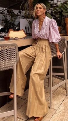 Wide Legged Pants, Looks Street Style, Mode Inspo, Looks Style, Mode Inspiration, Basic Style, Work Fashion, Look Fashion