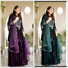 Bollywood Salwar Kameez Readymade Stitched New Pakistani Indian Anarkali Dress Indian Anarkali Dresses, Indian Anarkali, Sharara Suit, Dupatta Set, Anarkali Dress, Wine Colored, Green Tops, Embroidery Work, Top Fabric