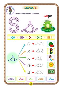 the spanish language poster with pictures of animals and letters