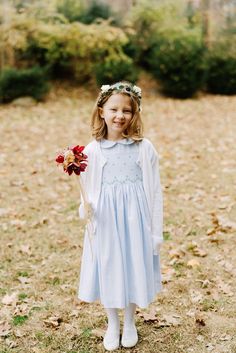 Discover our timeless classic chic heirloom traditional smocked dresses for babies and girls for your little flower girls at your wedding. #flowergirldress #weddinginspiration Blue Flower Girl, Dress For Weddings, Girls Smocked Dresses, Girls Smock