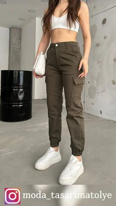 women s  trouser pattern sıze xs xxxl High Waist Cargo Jeans For Work, Casual Fitted Cargo Pants With Elastic Waistband, Casual Fitted Khaki Bottoms, Casual Fitted Cargo Jeans For Work, Fitted Khaki Casual Bottoms, Trendy Fitted Pants With Side Pockets, Fitted Casual Cargo Jeans For Workwear, Spring Cargo Jeans With Hip Pockets, Non-stretch Khaki Cargo Pants For Fall