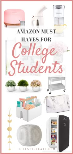 college student's dorm room with text overlay that reads amazon must haves for college students