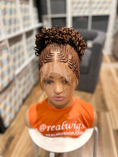 Braided Wig Styles, Wig Braids, Cornrow Wig, Cornrow Styles, Bun Style, Wig Shop, Modest Dresses Fashion, Faux Locs Hairstyles