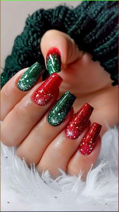 Step up Your Style: Best Solar Pink and White Nail Art Hot Nail Designs, Red Christmas Nails, Cute Spring Nails, Christmas Nails Easy, Cute Christmas Nails