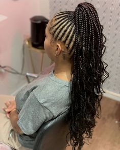 crazy hair ideas Just click on the link for more. crazy hair ideas Hairstyles Feed In Braids, African American Braided Hairstyles, Hair Cuff, Braided Hairstyles For Black Women Cornrows, Crochet Box Braids, Crochet Box