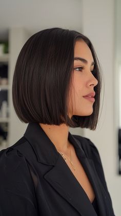 36 Stunning Espresso Brown Hair Color Hairstyles for Every Hair Length Short Thick Dark Hair, Espresso Brown Hair Color, Espresso Brown Hair, Bob Haircut Black Hair, Hair Color Hairstyles, Short Hair Brown, Brown Bob Hair, Short Dark Brown Hair, Women With Short Hair