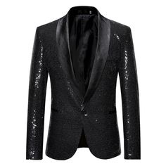 Description: Look great, feel wonderful and sophisticated, wearing this well designed men's fashion gold tone or silver tone shiny glitter sequin blazer jacket. Designed with artistic and intricate shiny, sparkling, glitter decorations, and a bold lapel to accentuate the entire blazer. Excellent for costume stage clothing, make an impression that will last forever! Details: PARKLEES Men's Fashion Shiny Gold Sequin Glitter Fancy Embellished Blazer Jacket Men's Prom Suit Costume Stage Clothes for Blazer Men Casual, Casual Blazer Men, Glitter Blazer, Sequin Suit, Button Shawl, Stage Clothes, Gold Blazer, Blazer Casual, Slim Fit Blazer