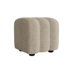 three small stools with black legs on white background