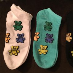 Fun Socks, 3 Different Colors, Cute Bear Design Adult 7-9 Non-slip Comfortable Casual Socks, Comfortable Non-slip Casual Socks, Comfortable Casual Socks, Casual Multicolor Socks For Streetwear, Bear Socks, Fun Socks, Bear Design, Cute Bear, Cool Socks