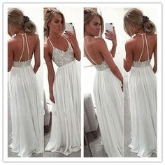 White High Low Spaghetti Hollow Lace V-Neck Sweetheart Homecoming Dress,PD49256 on Storenvy Dress For Masquerade Party, Prom Dress For Teens, White Evening Gowns, White Prom, Halter Prom Dresses, Princess Prom Dresses, Prom Dresses 2016, Spaghetti Strap Prom Dress