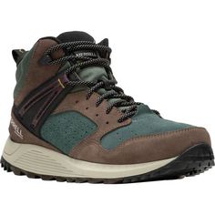 Nights spent camping with friends or days spent bagging peaks are both great times to rock the Merrell Wildwood Mid LTR WP Boot. These capable boots offer lightweight durability via a leather and suede upper, a waterproof and breathable membrane for weather protection, and a tacky rubber outsole that keeps you upright and moving forwards. Suede Waterproof Boots With Moc Toe For Outdoor Activities, Brown Suede Hiking Boots For Outdoor Activities, Brown Suede Waterproof Hiking Boots, Outdoor Suede Hiking Boots With Rubber Sole, Brown Suede Hiking Boots For Outdoor, High-top Suede Hiking Boots For Outdoor Activities, Suede High-top Hiking Boots For Outdoor Activities, Lace-up Suede Hiking Boots For Outdoor, Brown Weatherproof Hiking Boots For Camping