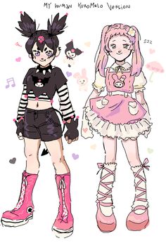 Human My Melody, Sanrio Fanart, Sanrio Pfps, I Don't Belong Here, My Melody And Kuromi, Melody And Kuromi, Hey Hey Hey, Melody Hello Kitty