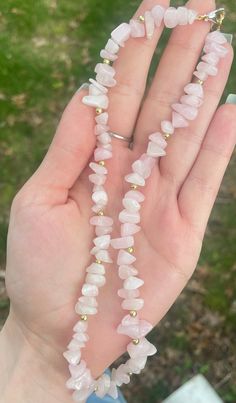 Rose Quartz Chip Necklace Gold spacer beads ~Promotes self love~ ~Increases empathy~ ~Attracts love~ ~Eases anxiety and stress~ Approx 16 Inches I.L. Crystals Chip Necklace, Star Bowl, September Birthstone, Spacer Beads, Necklace Gold, Crystal Necklace, Rose Quartz, Self Love, Necklace Etsy