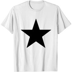 Short Sleeve T-shirt With Star Logo For Streetwear, Black T-shirt With Star Logo For Streetwear, Streetwear Short Sleeve T-shirt With Star Logo, Casual Black T-shirt With Star Logo, Blue Star Shirt, Color Amarillo Pastel, Senior Shirts, Star T Shirt, Tour T Shirts