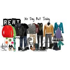 there are many different types of clothes and shoes on this page with the words rent, no day but today