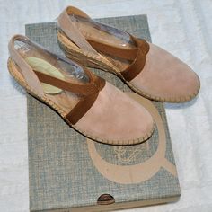 Suede Slingback Sandal Size: Uk 40 Us 9-9.5 Never Worn Casual Beige Slingback Wedge Sandals, Platform Espadrilles, Born Shoes, Suede Sandals, Womens Wedges, Walker Boots, Slingback Sandal, Fit N Flare Dress, Boot Sandals