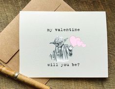 yoda my valentines will you be valentines' day card with yoda Yoda Valentine, Custer South Dakota, Funny Retirement Cards, Anniversary Cards For Him, Snarky Humor, Best Friend Cards, Goodbye Gifts, Cute Valentines Day, Funny Anniversary Cards