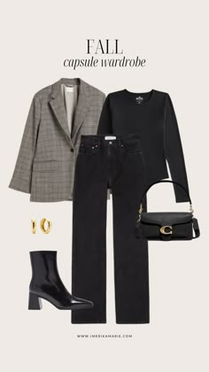 Winter Outfits Office Casual, Jeans Outfit Fall 2024, Fashion Outfits Autumn 2024, Black Jeans Work Outfit, Winter Outfits Capsule, Black Jeans Outfit Aesthetic, Outfit With Black Jeans, Fall Outfit Jeans, Business Casual Outfits Fall