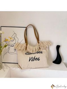 Bird in Bag - Designer Canvas Shoulder Bag with Tassel Decoration, Perfect for You Designer Canvas, Tassel Decoration, Bag With Tassel, Cleaning Materials, Boston Bag, Diy Supplies, Canvas Shoulder Bag, Style Minimalist, Bag Bag