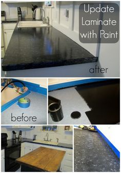 how to update an old laminate kitchen countertop with paint and other diy projects