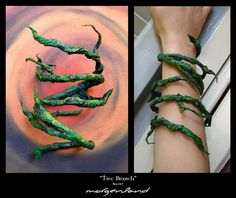 Branch Bracelet, Ivy Costume, Poison Ivy Cosplay, Poison Ivy Costumes, Birch Tree Art, Cosplay Tutorial, Cosplay Diy, Cosplay Tips, Birch Bark