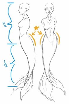 how to draw mermaid tails with pencils step by step drawing instructions for beginners