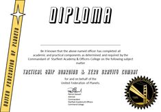 the diploma is being displayed for students to use