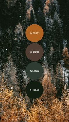 trees with different colors in the background and text below them that reads, aes02